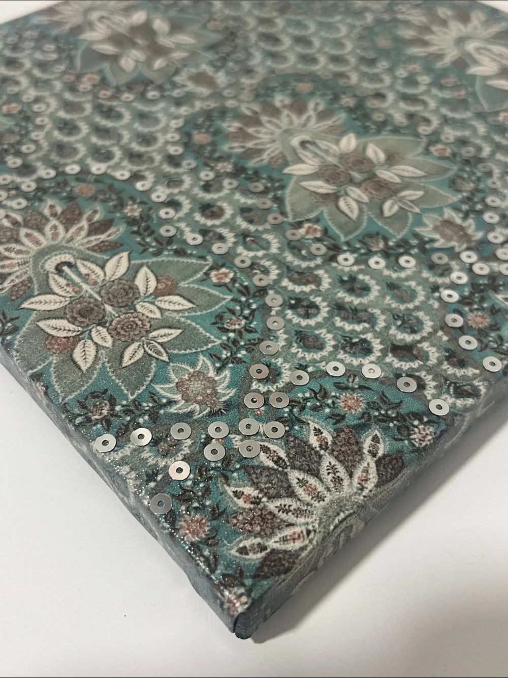 Teal Pattern Wall Art Canvas
